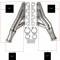 FlowTech Small Block Ford Turbo Headers, Natural 304 Stainless Steel 12167FLT