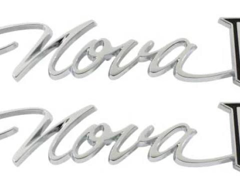 AMD Quarter Panel Emblems, Nova Chevy II, Pair, 65 Chevy II Nova T-3030