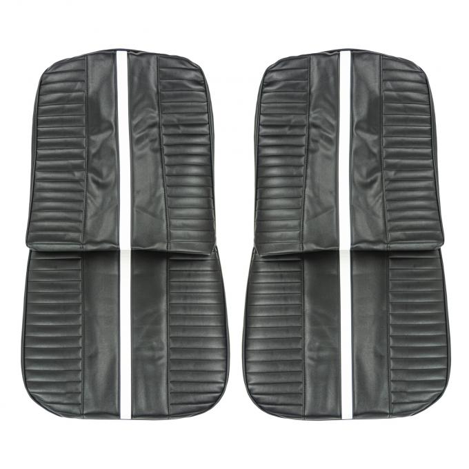 PUI Interiors 1967 Chevrolet Nova SS Black Front Bucket Seat Covers 67XS10U