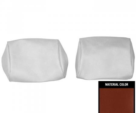 PUI Interiors 1968-1972 Chevelle/GTO/Cutlass/Skylark/Nova Brown Bench Seat Head Rest Covers 68AH07B