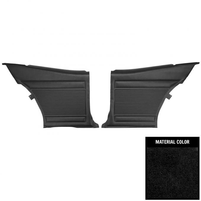 PUI Interiors 1969-1970 Nova 2-Door Sedan Standard Pre-Assembled Black Rear Door Panels PD340C