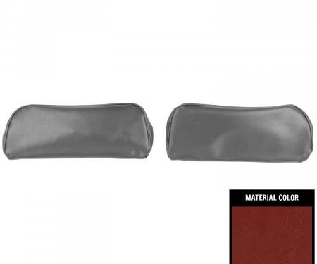 PUI Interiors 1968-1972 GM A-Body & Nova Red Bucket Seat Head Rest Covers 68AH30U
