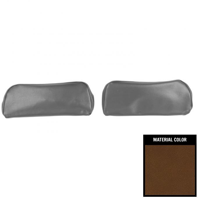 PUI Interiors 1968-1972 GM A-Body & Nova Dark Saddle Bucket Seat Head Rest Covers 68AH42U