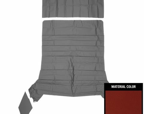 PUI Interiors 1966-1967 Chevrolet Nova Sedan Dark Red Basketweave Headliner 66XH103AS