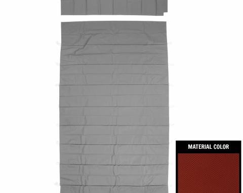 PUI Interiors 1962-1965 Chevrolet Nova Wagon Dark Red Basketweave Headliner 62XHW103A