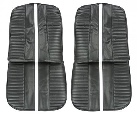 PUI Interiors 1967 Chevrolet Nova SS Black Front Bucket Seat Covers 67XS10U