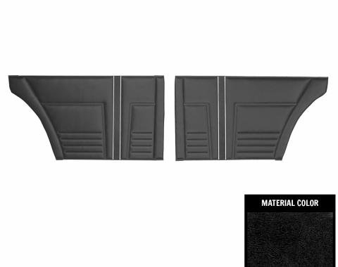 PUI Interiors 1967 Chevrolet Nova 4-Door Sedan/Wagon Black Rear Door Panels 67XD4D10R