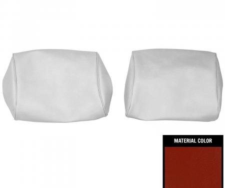 PUI Interiors 1968-72 Chevelle/GTO/Cutlass/Skylark/Nova Bright Red Bench Seat Head Rest Covers 68AH31B