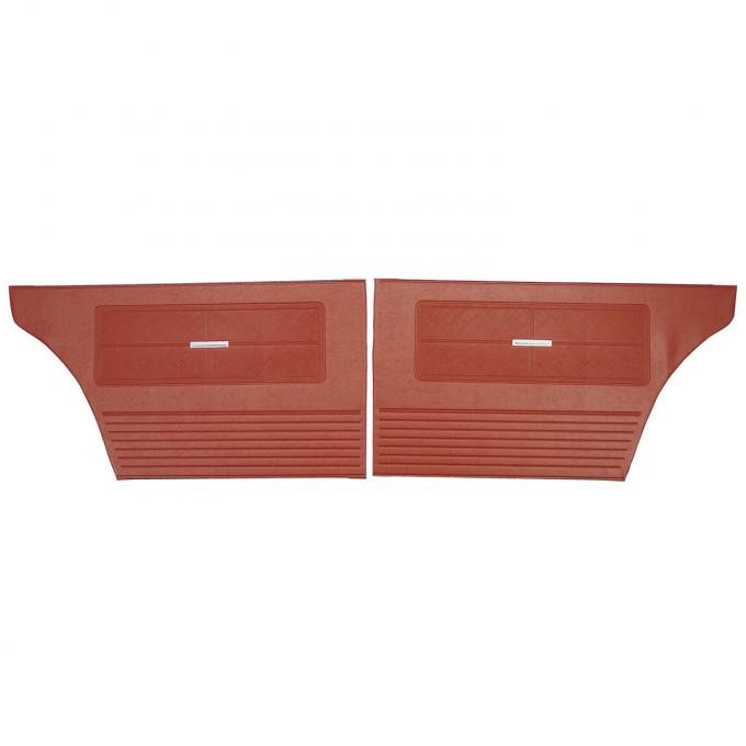 PUI Interiors 1963 Chevrolet Nova 4 Door Red Rear Door Panels 63XD4D64R