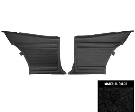 PUI Interiors 1969-1970 Nova 2-Door Sedan Standard Pre-Assembled Black Rear Door Panels PD340C