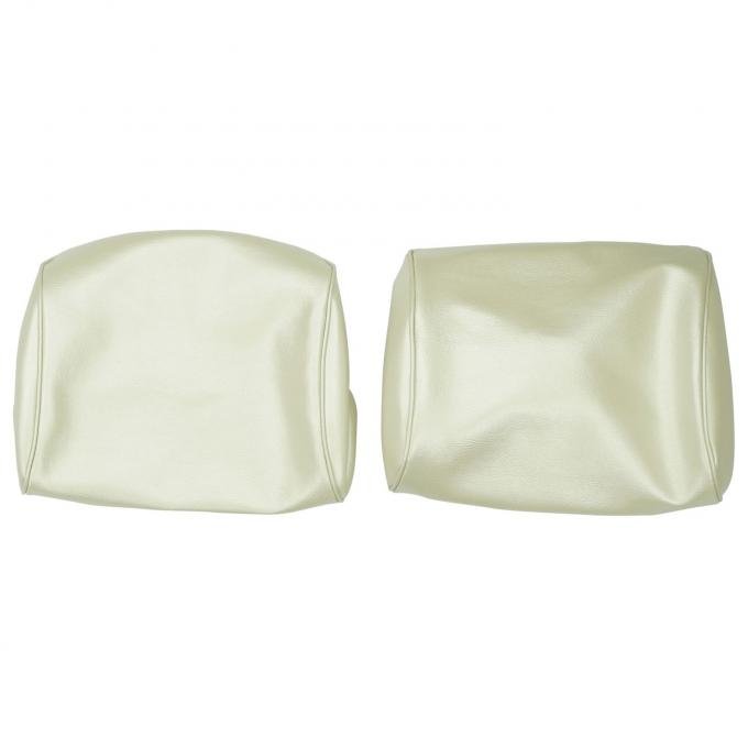 PUI Interiors 1968-1972 Chevelle/GTO/Cutlass/Skylark/Nova Pearl Bench Seat Head Rest Covers 68AH28B