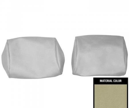 PUI Interiors 1968-1972 Chevelle/GTO/Cutlass/Skylark/Nova Parchmnt Bench Seat Head Rest Covers 68AH27B