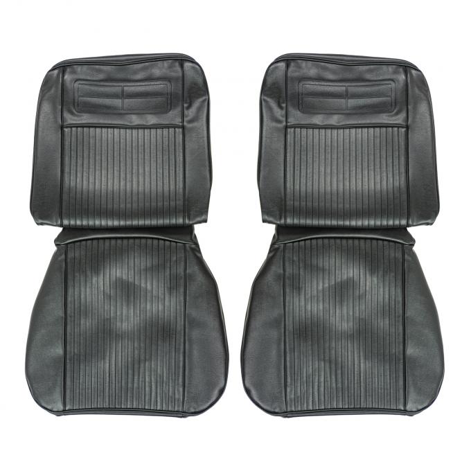 PUI Interiors 1963-1964 Chevrolet Nova Black Front Bucket Seat Covers 63XS55U
