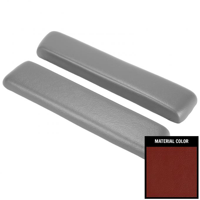 PUI Interiors 1965-1967 Chevelle/GTO & 1966-1967 Cutlass/Skylark Red Front Arm Rest Pads ARP1-30