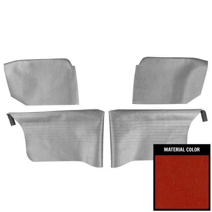 PUI Interiors 1962 Chevrolet Nova Convertible Bright Red Rear Arm Rest Covers 63XR63