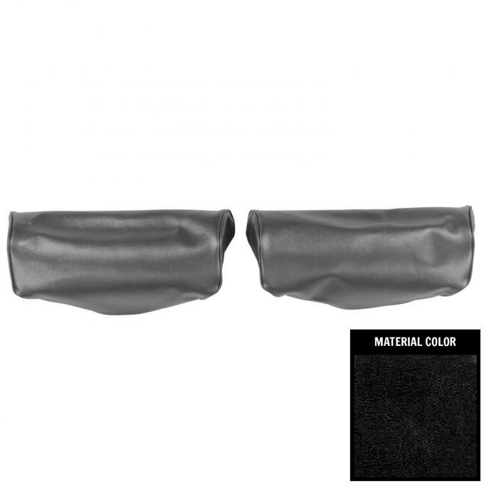 PUI Interiors 1975-1979 Chevrolet Nova Black Bench Seat Head Rest Covers 75XH70B