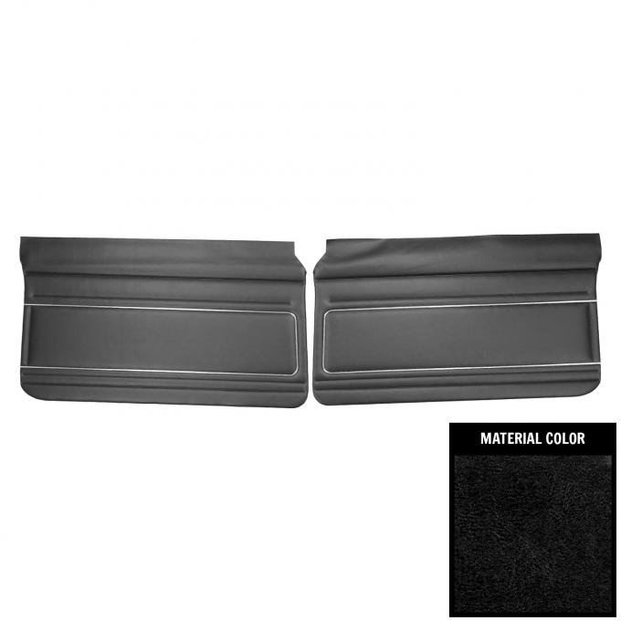 PUI Interiors 1975-1976 Chevrolet Nova Black Front Door Panels 75XD10