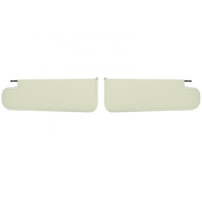 PUI Interiors 1966-1967 Chevrolet Nova Hardtop White Basketweave Sun Visors SV10101AC
