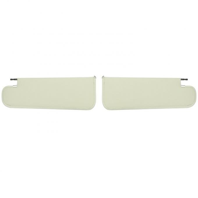 PUI Interiors 1966-1967 Chevrolet Nova Hardtop White Basketweave Sun Visors SV10101AC