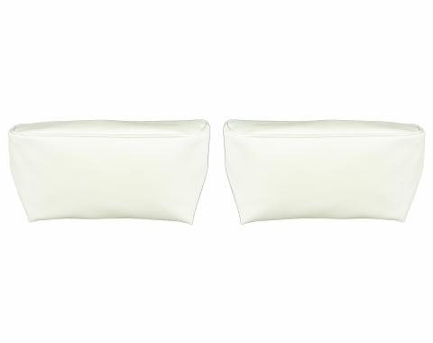 PUI Interiors 1968-1972 GM A-Body & Nova White Bucket Seat Head Rest Covers 68AH37U