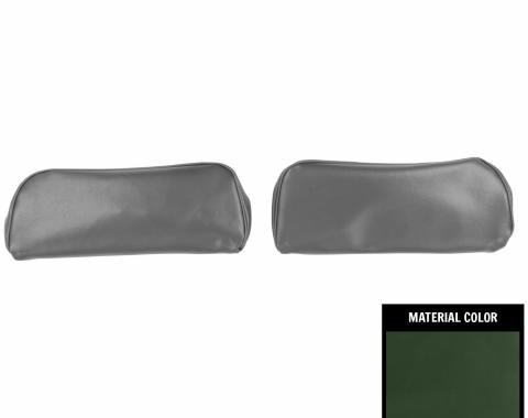 PUI Interiors 1968-1972 GM A-Body & Nova Dark Green Bucket Seat Head Rest Covers 68AH25U