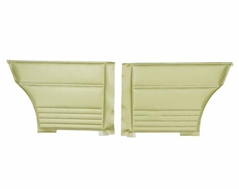 PUI Interiors 1967 Chevrolet Nova Hardtop Ivy Gold Rear Door Panels D299-4C