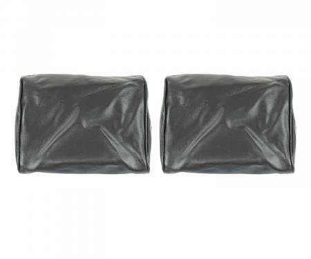 PUI Interiors 1968-1972 Chevelle/GTO/Cutlass/Skylark/Nova Black Bench Seat Head Rest Covers 68AH10B