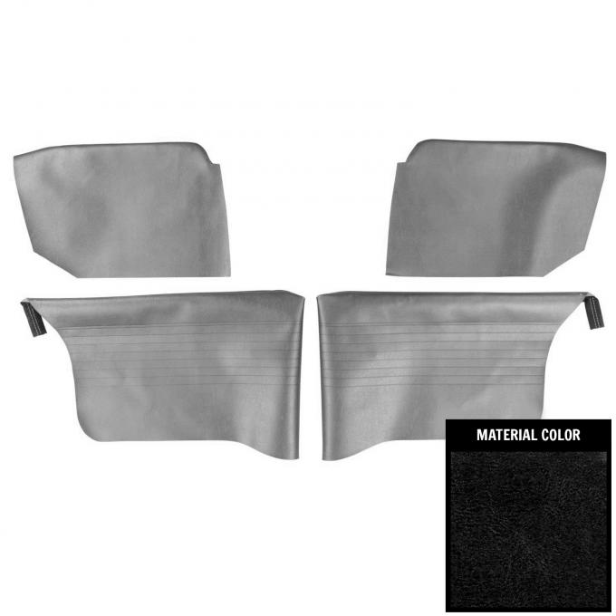 PUI Interiors 1962-1963 Chevrolet Nova Convertible Black Rear Arm Rest Covers 63XR55