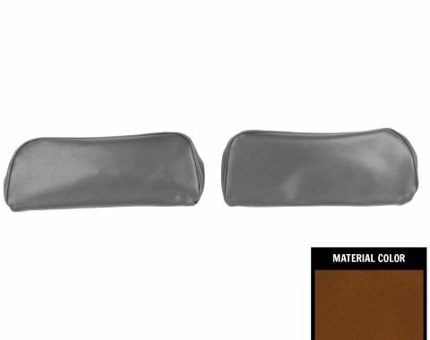 PUI Interiors 1968-1972 Chevelle/GTO/Cutlass/Skylark/Nova Tan Bucket Seat Head Rest Covers 68AH47U