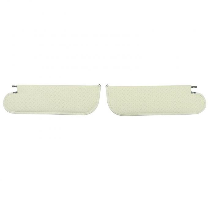 PUI Interiors 1971-1972 Chevelle/GTO/Cutlass/Skylark/Nova White Perforated Sun Visors SV6101BC