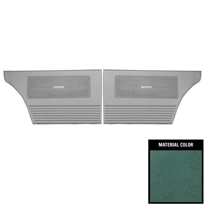 PUI Interiors 1963 Chevrolet Nova 4 Door Aqua Rear Door Panels 63XD4D50R