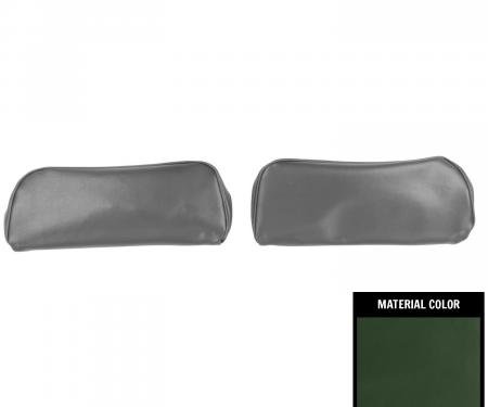 PUI Interiors 1968-1972 GM A-Body & Nova Dark Green Bucket Seat Head Rest Covers 68AH25U