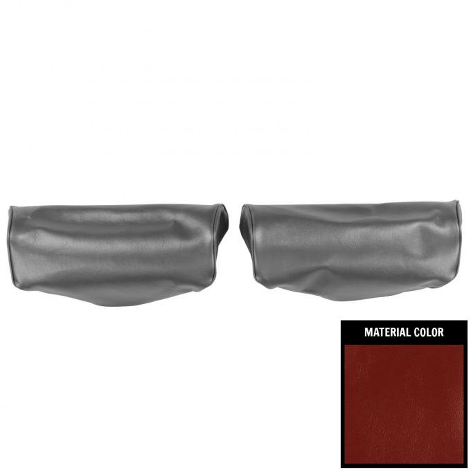 PUI Interiors 1975-1979 Chevrolet Nova Carmine Bench Seat Head Rest Covers 75XH38B