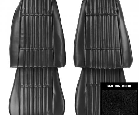 PUI Interiors 1973-1974 Nova 2-Door Sedan/Hatchback Custom Black Front Bucket Seat Covers 73XS10U