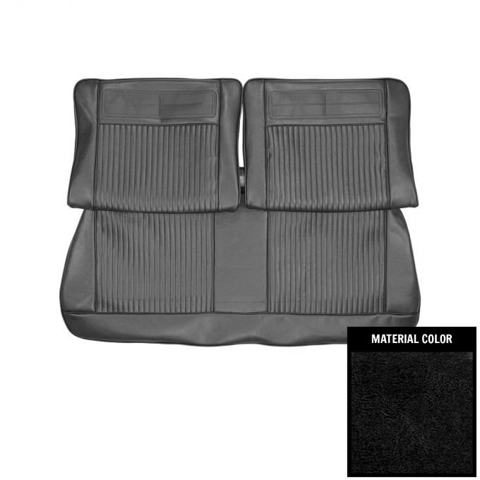 PUI Interiors 1962-1964 Chevrolet Nova 2 Door Black Split Front Bench Seat Cover 62XS55B