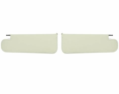 PUI Interiors 1966-1967 Chevrolet Nova Hardtop White Basketweave Sun Visors SV10101AC