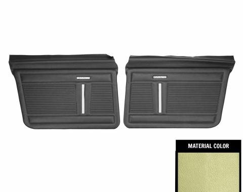 PUI Interiors 1968-1970 Chevrolet Nova 4 Door Light Green Front Door Panels 68XD4D23