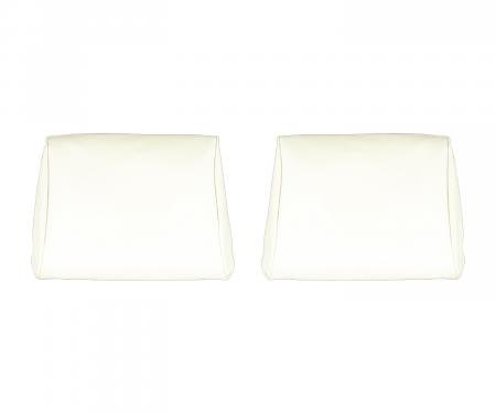 PUI Interiors 1968-1972 Chevelle/GTO/Cutlass/Skylark/Nova White Bench Seat Head Rest Covers 68AH37B