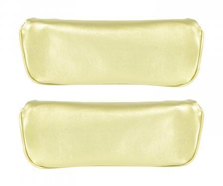 PUI Interiors 1968-1972 Chevelle/GTO/Cutlass/Skylark/Nova Prchmnt Bucket Seat Head Rest Covers 68AH27U