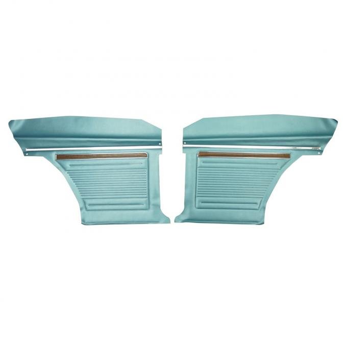 PUI Interiors 1970-1972 Chevrolet Nova Custom 2-Door Sedan Light Blue Rear Door Panels D322C