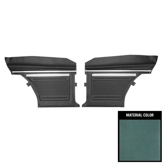 PUI Interiors 1969 Chevrolet Nova 2-Door Sedan Custom Light Blue Rear Door Panels D332C