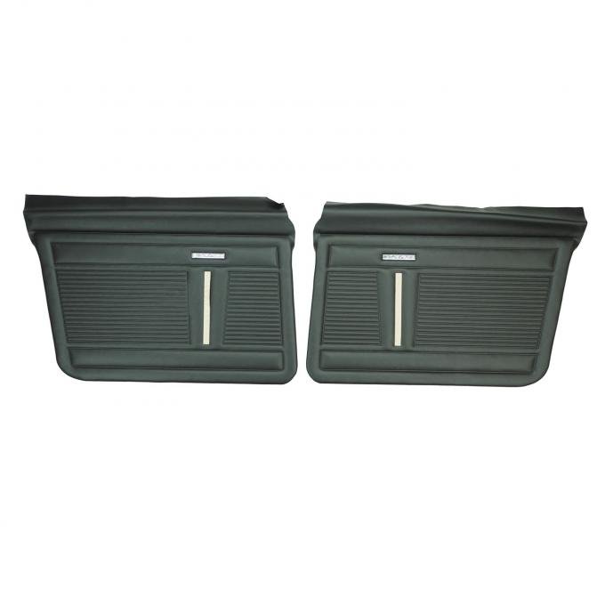 PUI Interiors 1968-1970 Chevrolet Nova 4 Door Black Front Door Panels 68XD4D10