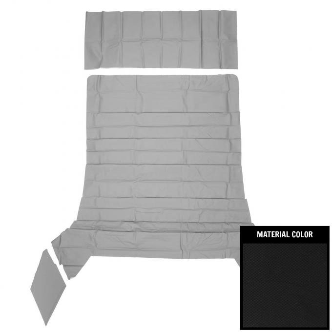 PUI Interiors 1966-1967 Chevrolet Nova 4 Door Sedan Black Basketweave Headliner 66XH4D100A