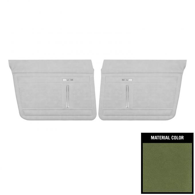 PUI Interiors 1971-1972 Chevrolet Nova 4-Door Sedan Jade Green Front Door Panels 71XD4D19