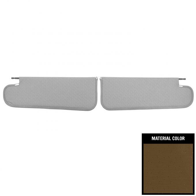 PUI Interiors 1965 Chevrolet Nova Hardtop Saddle Perforated Sun Visors SV11108BC