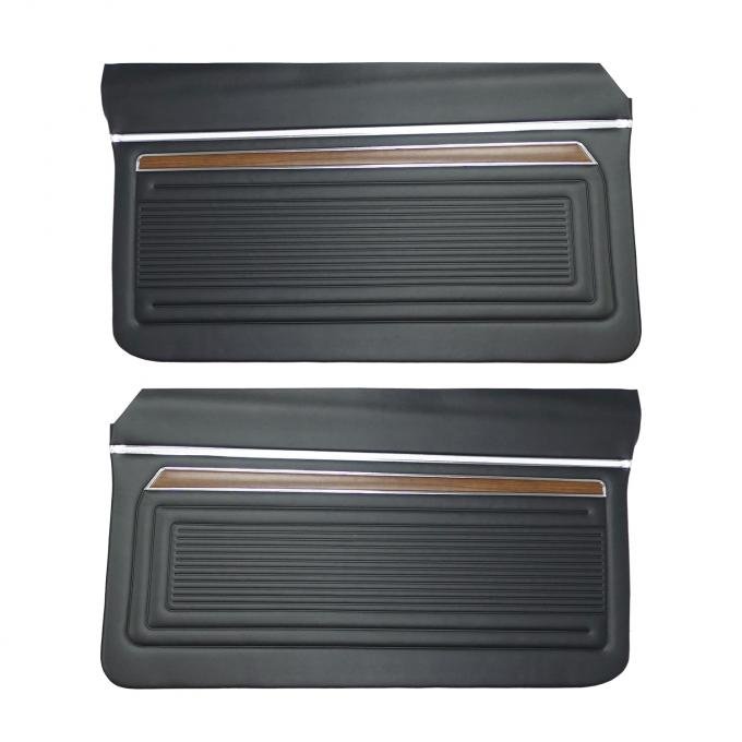 PUI Interiors 1970-1972 Chevrolet Nova Custom Black Front Door Panels D320