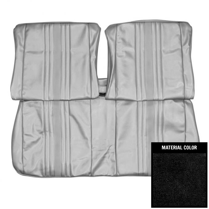 PUI Interiors 1969-1971 Chevrolet Nova SS/Custom Black Front Bench Seat W/O Arm Rest Cover 69XS10B