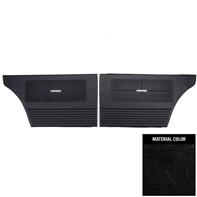 PUI Interiors 1963 Chevrolet Nova 4 Door Black Rear Door Panels 63XD4D55R