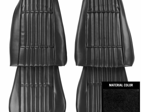 PUI Interiors 1973-1974 Nova 2-Door Sedan/Hatchback Custom Black Front Bucket Seat Covers 73XS10U