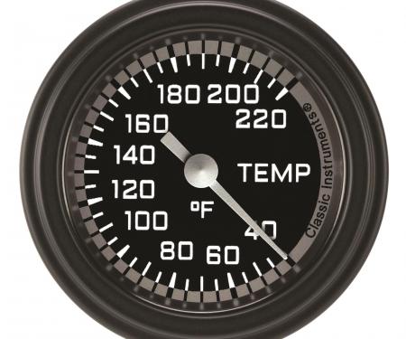 Classic Instruments Autocross Gray 2 1/8" Stock Eliminator Temp. Gauge AX129GBLF